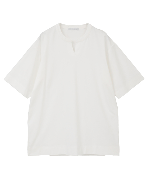 冷感プレーティング天竺キーネックTシャツ 詳細画像 ホワイト 24