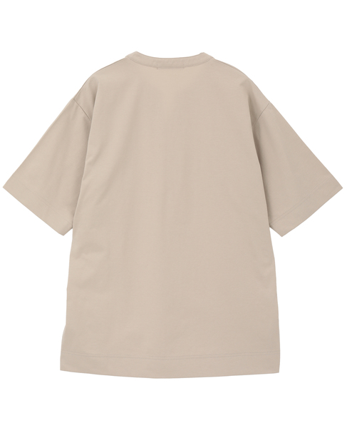 冷感プレーティング天竺キーネックTシャツ 詳細画像 グレージュ 3