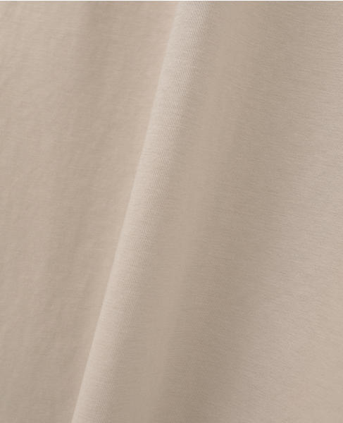 冷感プレーティング天竺キーネックTシャツ 詳細画像 グレージュ 7