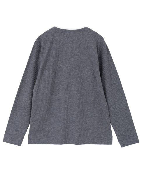 リンクスストライプカノコ キーネックTシャツ 詳細画像 ネイビー 11