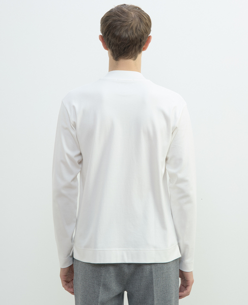 スビンプラチナムモックネックTシャツ 詳細画像 ホワイト 5