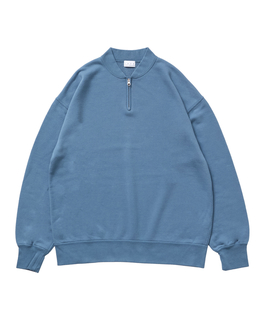 【1978 MEN'S MELROSE】ハイブリットコットン度甘裏毛ハーフジップトレーナー