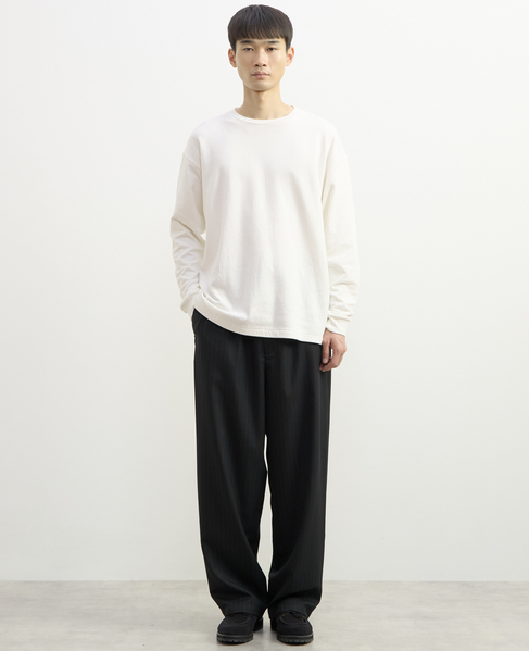 【1978 MEN'S MELROSE】ハイブリットコットン度甘接結ロングスリーブTシャツ 詳細画像 ホワイト 13