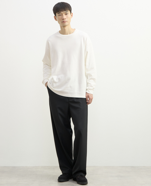 【1978 MEN'S MELROSE】ハイブリットコットン度甘接結ロングスリーブTシャツ 詳細画像 ホワイト 14
