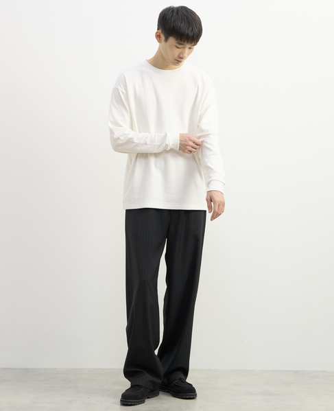 【1978 MEN'S MELROSE】ハイブリットコットン度甘接結ロングスリーブTシャツ 詳細画像 ホワイト 15