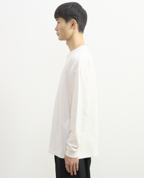 【1978 MEN'S MELROSE】ハイブリットコットン度甘接結ロングスリーブTシャツ 詳細画像 ホワイト 6
