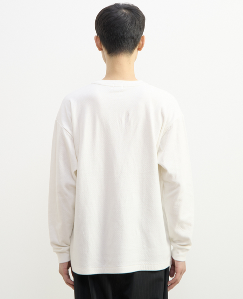 【1978 MEN'S MELROSE】ハイブリットコットン度甘接結ロングスリーブTシャツ 詳細画像 ホワイト 7