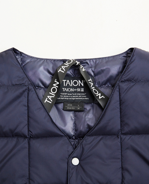 【TAION/タイオン】 Vネックインナーダウンベスト 詳細画像 ダークネイビー 5