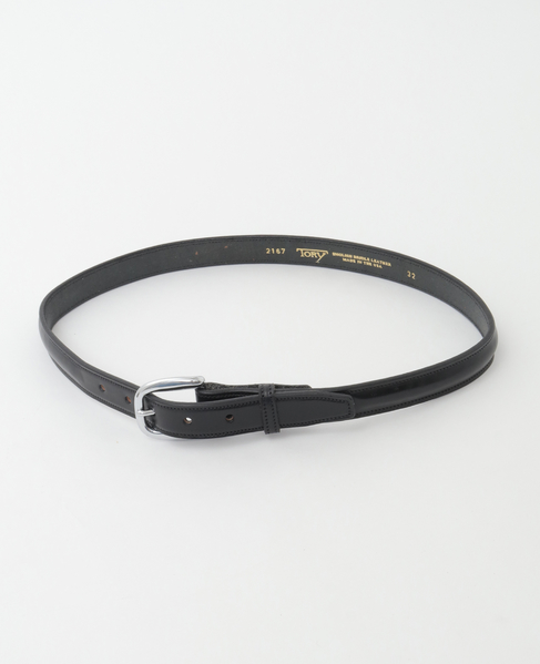 【TORY LEATHER/トリーレザー】1inch Classic Raised Belt 詳細画像 ブラック 4