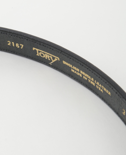 【TORY LEATHER/トリーレザー】1inch Classic Raised Belt 詳細画像 ブラック 8