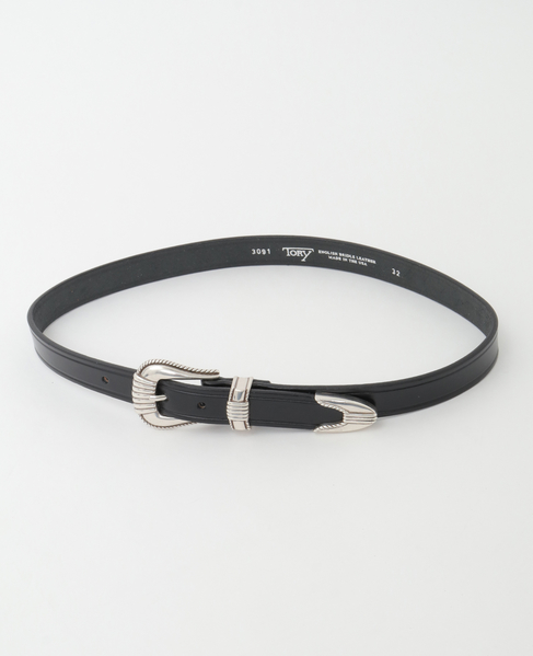 【TORY LEATHER/トリーレザー】1inch 3-PIECE SILVER BUCKLE BELTS 詳細画像 ブラック 3