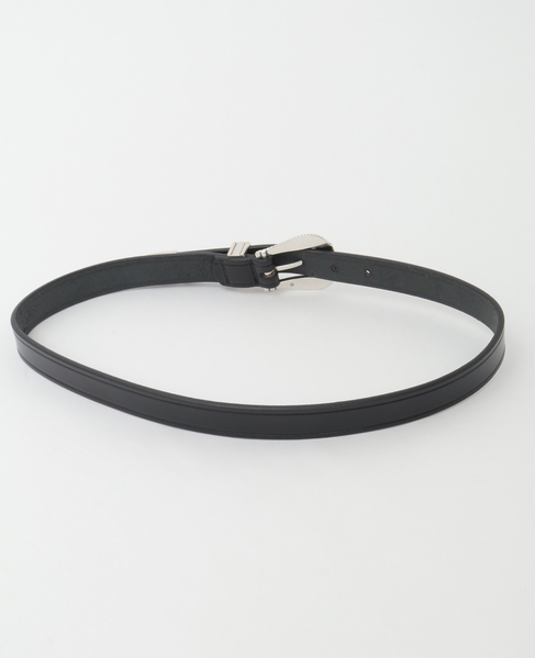 【TORY LEATHER/トリーレザー】1inch 3-PIECE SILVER BUCKLE BELTS 詳細画像 ブラック 4