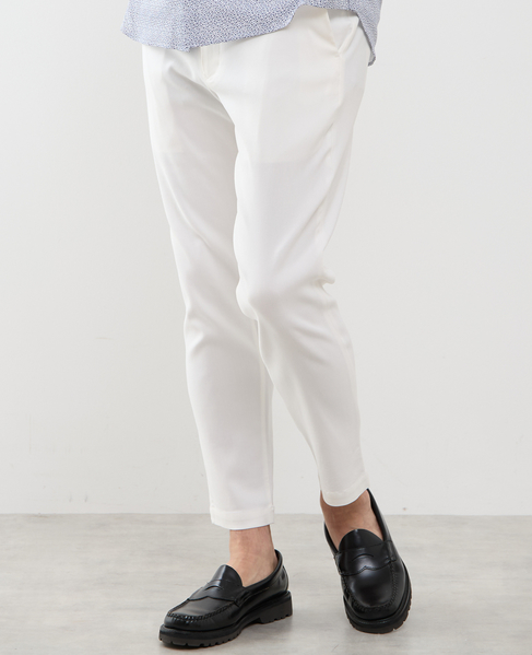 《WEB限定》【全6サイズ×7色展開】ハイストレッチアンクルテーパードパンツ 詳細画像 ホワイト 15
