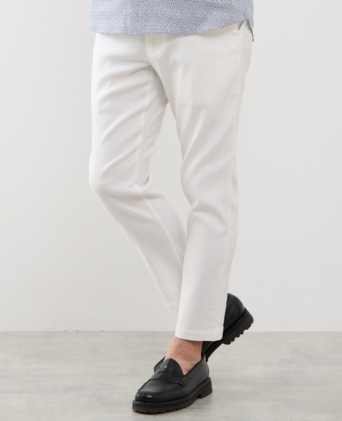 《WEB限定》【全6サイズ×7色展開】ハイストレッチアンクルテーパードパンツ 詳細画像 ホワイト 16