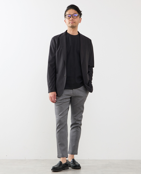 《WEB限定》【全6サイズ×7色展開】ハイストレッチアンクルテーパードパンツ 詳細画像 ブルー 2