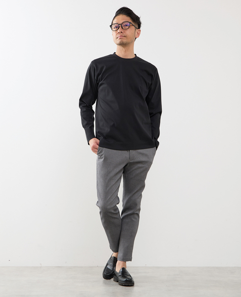 《WEB限定》【全6サイズ×7色展開】ハイストレッチアンクルテーパードパンツ 詳細画像 ブルー 3