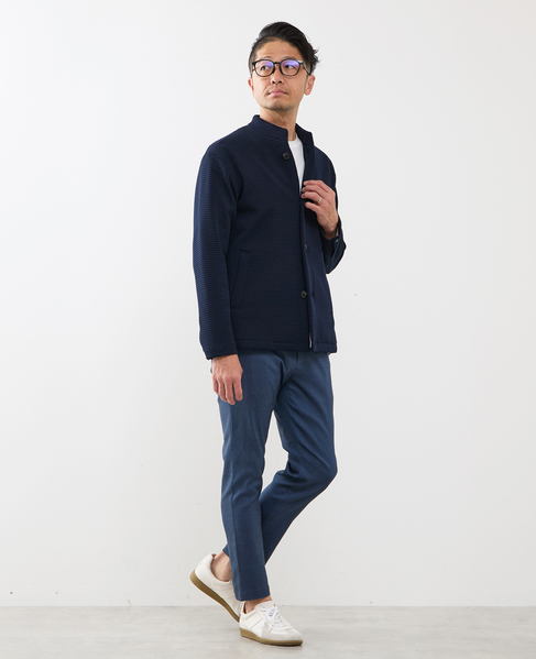 《WEB限定》【全6サイズ×7色展開】ハイストレッチアンクルテーパードパンツ 詳細画像 ブルー 7