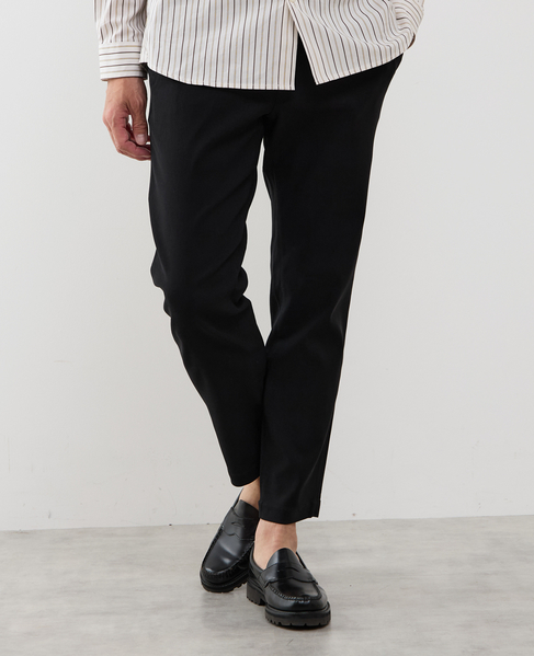 《WEB限定》【全6サイズ×7色展開】ハイストレッチアンクルテーパードパンツ 詳細画像 ブラック 1