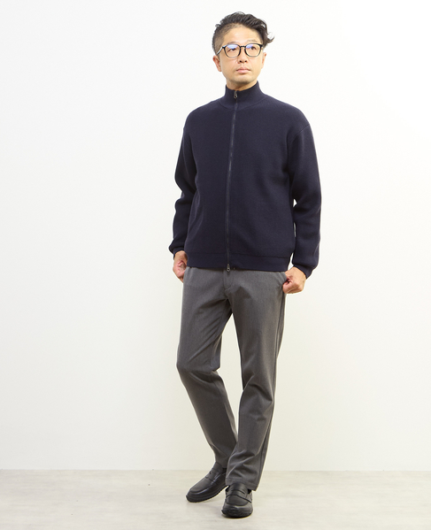 《WEB限定》【全6サイズ展開】ウォームハイストレッチ ジャストテーパードパンツ | 裏起毛 詳細画像 グレー 21