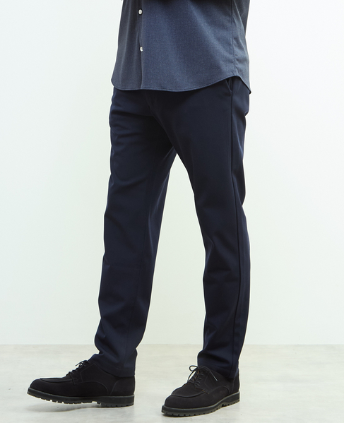 《WEB限定》【全6サイズ展開】ウォームハイストレッチ ジャストテーパードパンツ | 裏起毛 詳細画像 ネイビー 6