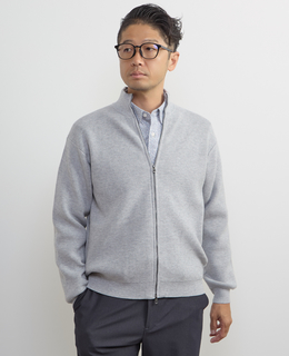 《WEB限定》ウールブレンド畦編みドライバーズニット | ウォッシャブル