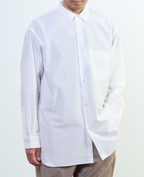 【MASTER FRAME/マスターフレーム】ワイドレギュラーシャツ 詳細画像 ホワイト 1