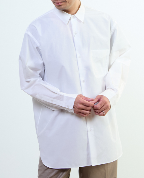 【MASTER FRAME/マスターフレーム】ワイドレギュラーシャツ 詳細画像 ホワイト 12