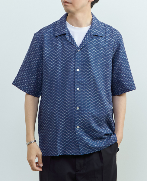 【MASTER FRAME/マスターフレーム】ウォシャブルレーヨンプリント 半袖オープンカラーシャツ 詳細画像 ホワイト 20