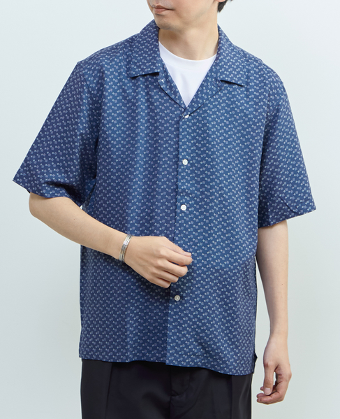 【MASTER FRAME/マスターフレーム】ウォシャブルレーヨンプリント 半袖オープンカラーシャツ 詳細画像 ホワイト 21