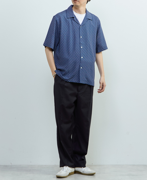 【MASTER FRAME/マスターフレーム】ウォシャブルレーヨンプリント 半袖オープンカラーシャツ 詳細画像 ホワイト 23