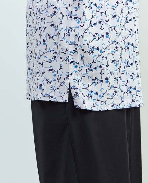 【MASTER FRAME/マスターフレーム】ウォシャブルレーヨンプリント 半袖オープンカラーシャツ 詳細画像 ホワイト 8