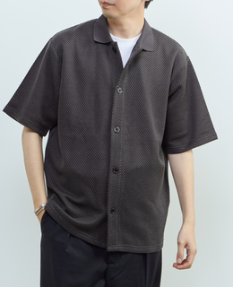 【MASTER FRAME/マスターフレーム】ハニカムポロカラーシャツ