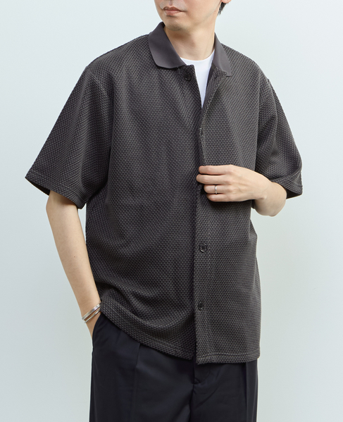 【MASTER FRAME/マスターフレーム】ハニカムポロカラーシャツ 詳細画像 ベージュ 21