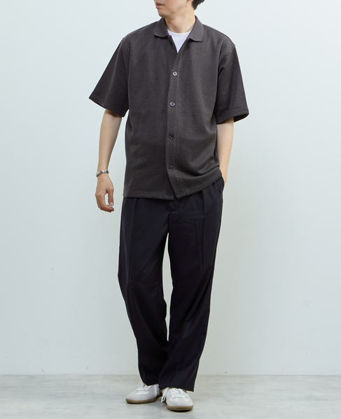 【MASTER FRAME/マスターフレーム】ハニカムポロカラーシャツ 詳細画像 ベージュ 22