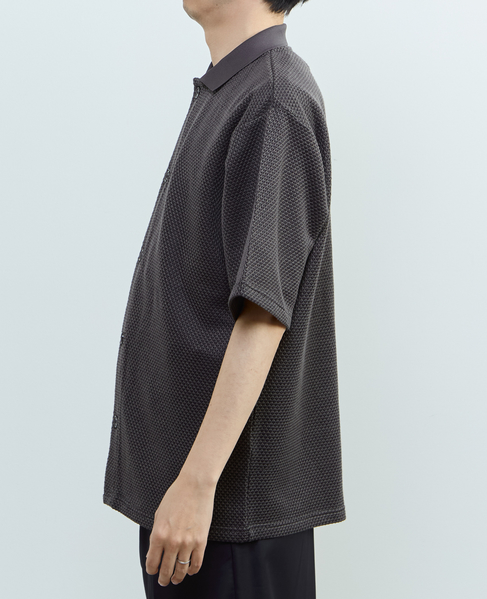 【MASTER FRAME/マスターフレーム】ハニカムポロカラーシャツ 詳細画像 ベージュ 3