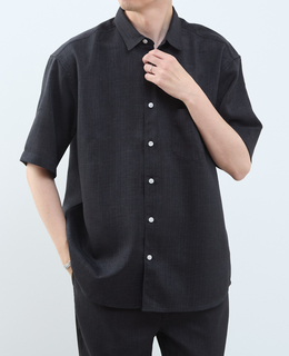 【MASTER FRAME/マスターフレーム】リネンライクキャンバス 半袖シャツ