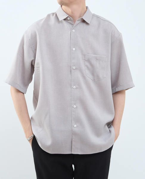 【MASTER FRAME/マスターフレーム】リネンライクキャンバス 半袖シャツ 詳細画像 ベージュ 13