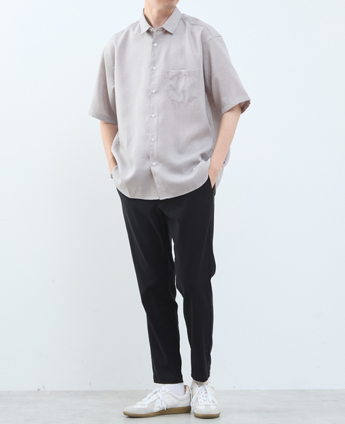 【MASTER FRAME/マスターフレーム】リネンライクキャンバス 半袖シャツ 詳細画像 ベージュ 16