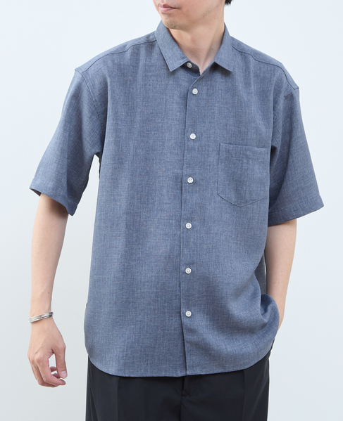 【MASTER FRAME/マスターフレーム】リネンライクキャンバス 半袖シャツ 詳細画像 ベージュ 17