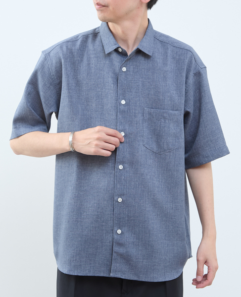 【MASTER FRAME/マスターフレーム】リネンライクキャンバス 半袖シャツ 詳細画像 ベージュ 18