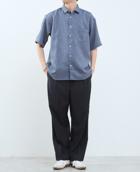 【MASTER FRAME/マスターフレーム】リネンライクキャンバス 半袖シャツ 詳細画像 ベージュ 19