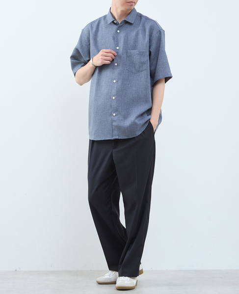 【MASTER FRAME/マスターフレーム】リネンライクキャンバス 半袖シャツ 詳細画像 ベージュ 20