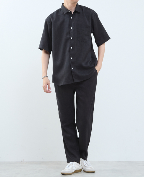 【MASTER FRAME/マスターフレーム】リネンライクキャンバス 半袖シャツ 詳細画像 ベージュ 24