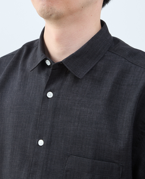 【MASTER FRAME/マスターフレーム】リネンライクキャンバス 半袖シャツ 詳細画像 ベージュ 6