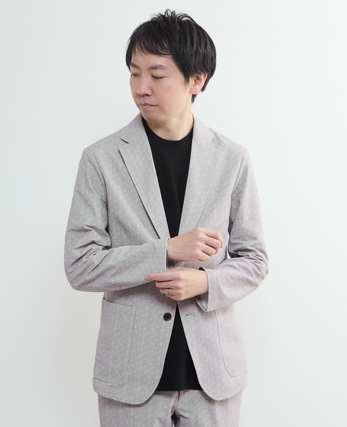 プリントテックサッカーイージージャケット(セットアップ可) 詳細画像 ライトグレー 16