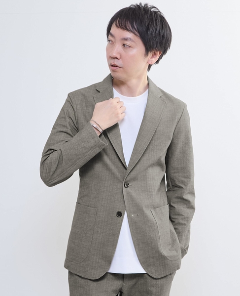 プリントテックサッカーイージージャケット(セットアップ可) 詳細画像 ライトグレー 23