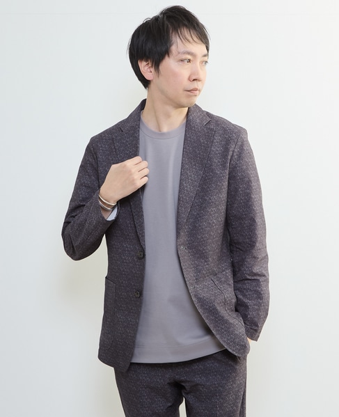 プリントテックサッカーイージージャケット(セットアップ可) 詳細画像 ベージュ 6