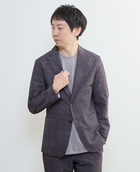 プリントテックサッカーイージージャケット(セットアップ可) 詳細画像 チャコールグレー 1