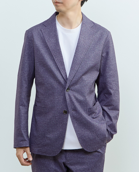 プリントテックドットジャージイージージャケット(セットアップ可) 詳細画像 ネイビー 1