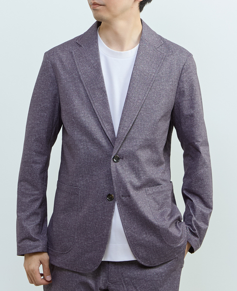 プリントテックドットジャージイージージャケット(セットアップ可) 詳細画像 チャコールグレー 1